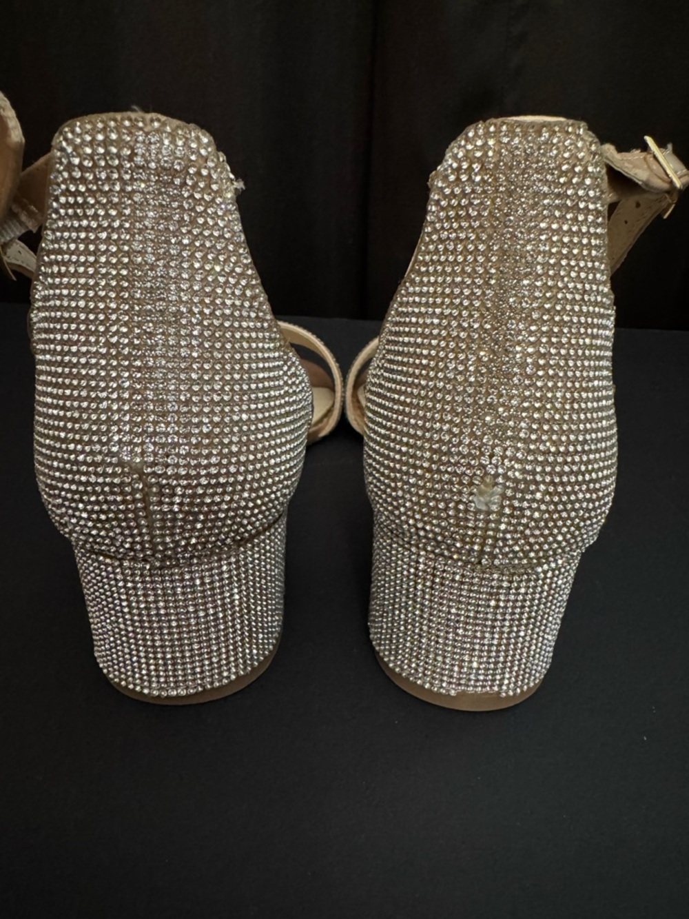 Sugar Blush Rhinestone Ankle-Strap Heels - Picture 3 of 9